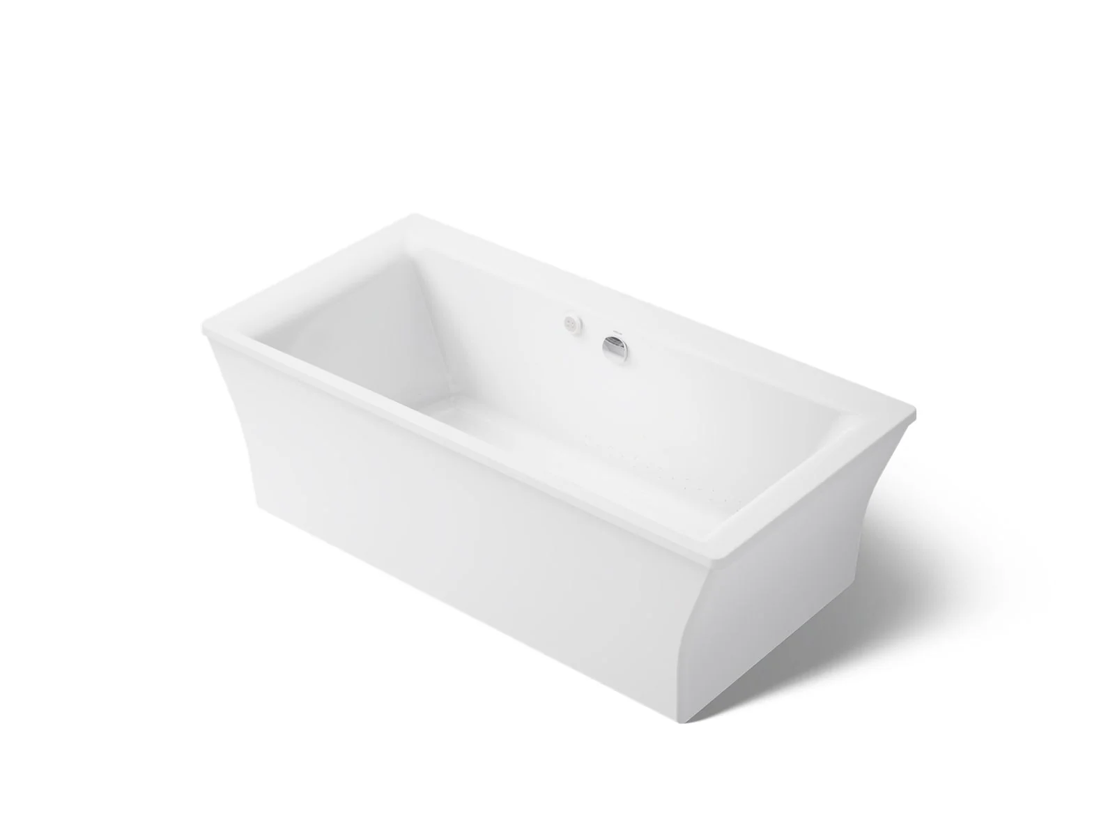 KOHLER K-1959-GHW Stargaze 72" x 36" freestanding Heated BubbleMassage air bath with Bask heated surface and fluted shroud - Image 2