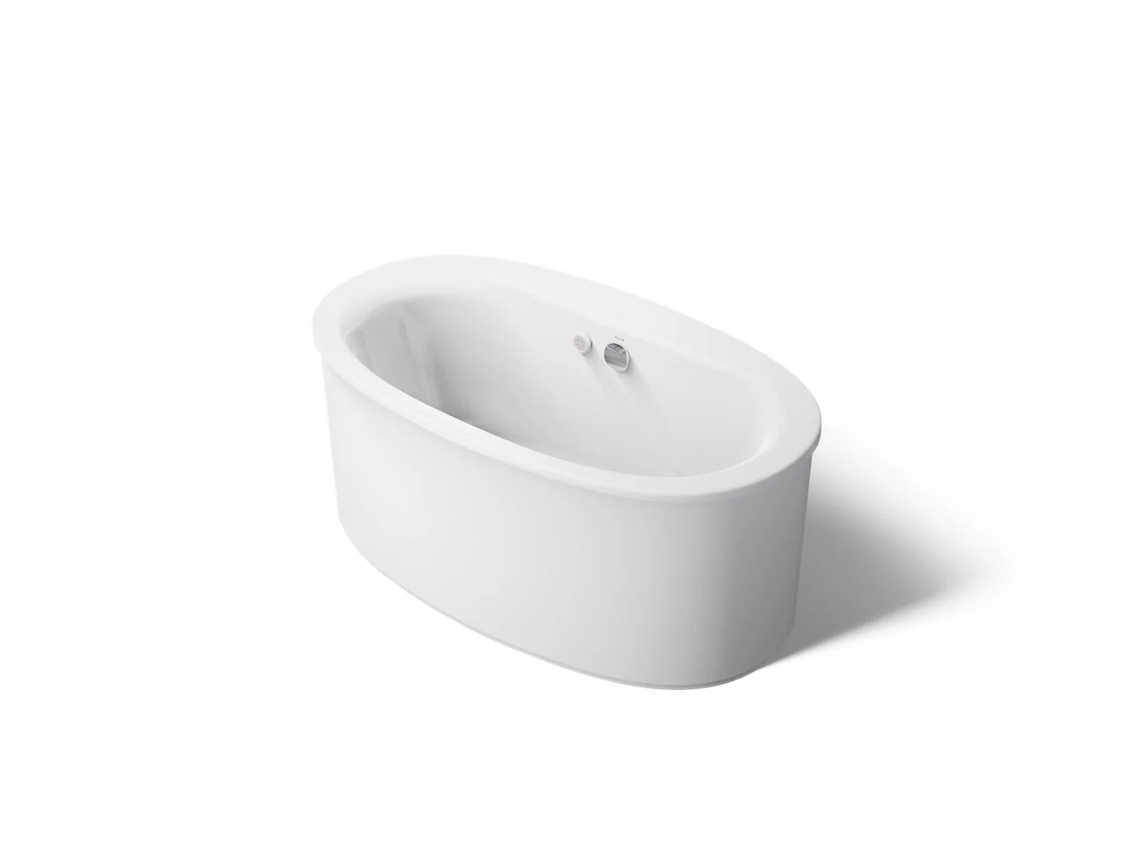 KOHLER K-24008-GH Sunstruck 60-1/2" x 34-1/2" freestanding Heated BubbleMassage air bath with straight shroud - Image 2