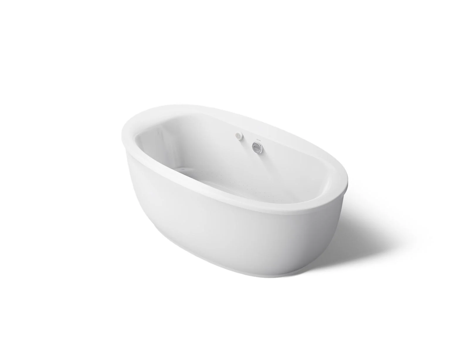 KOHLER K-1967-GH Sunstruck 65-1/2" x 35-1/2" oval freestanding Heated BubbleMassage air bath with fluted shroud - Image 2
