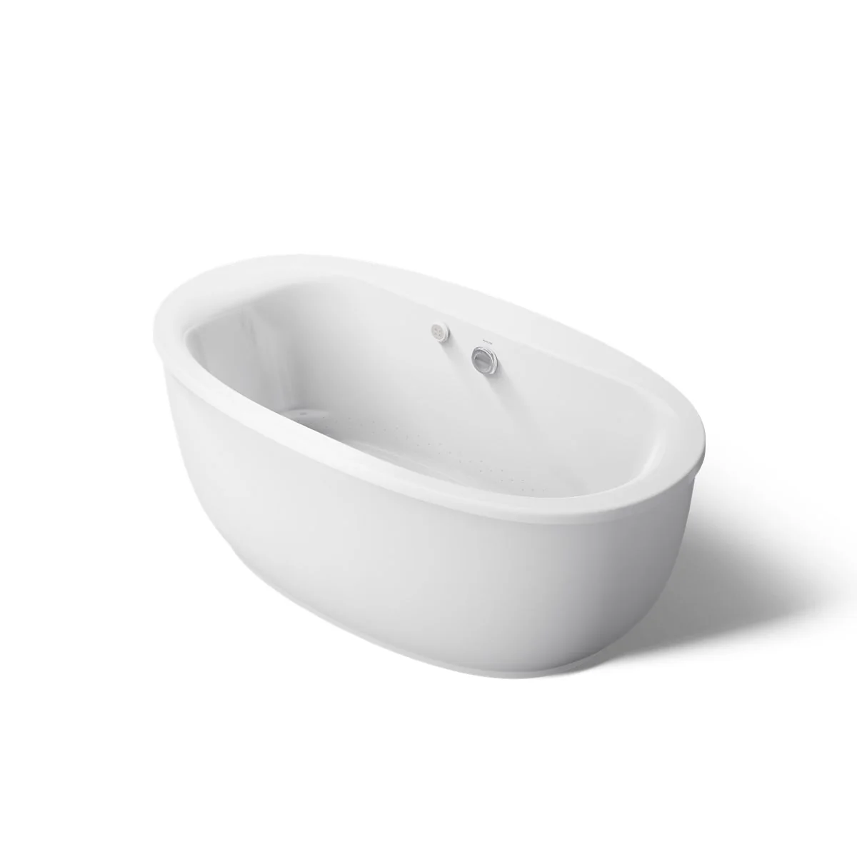 KOHLER K-1967-GH Sunstruck 65-1/2" x 35-1/2" oval freestanding Heated BubbleMassage air bath with fluted shroud - Image 6