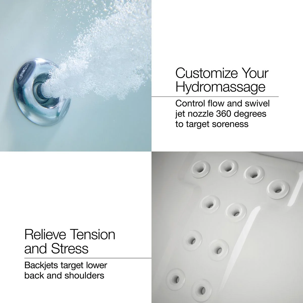 KOHLER K-856-JHE Tea-for-Two 66" x 36" drop-in/undermount whirlpool bath - Image 13