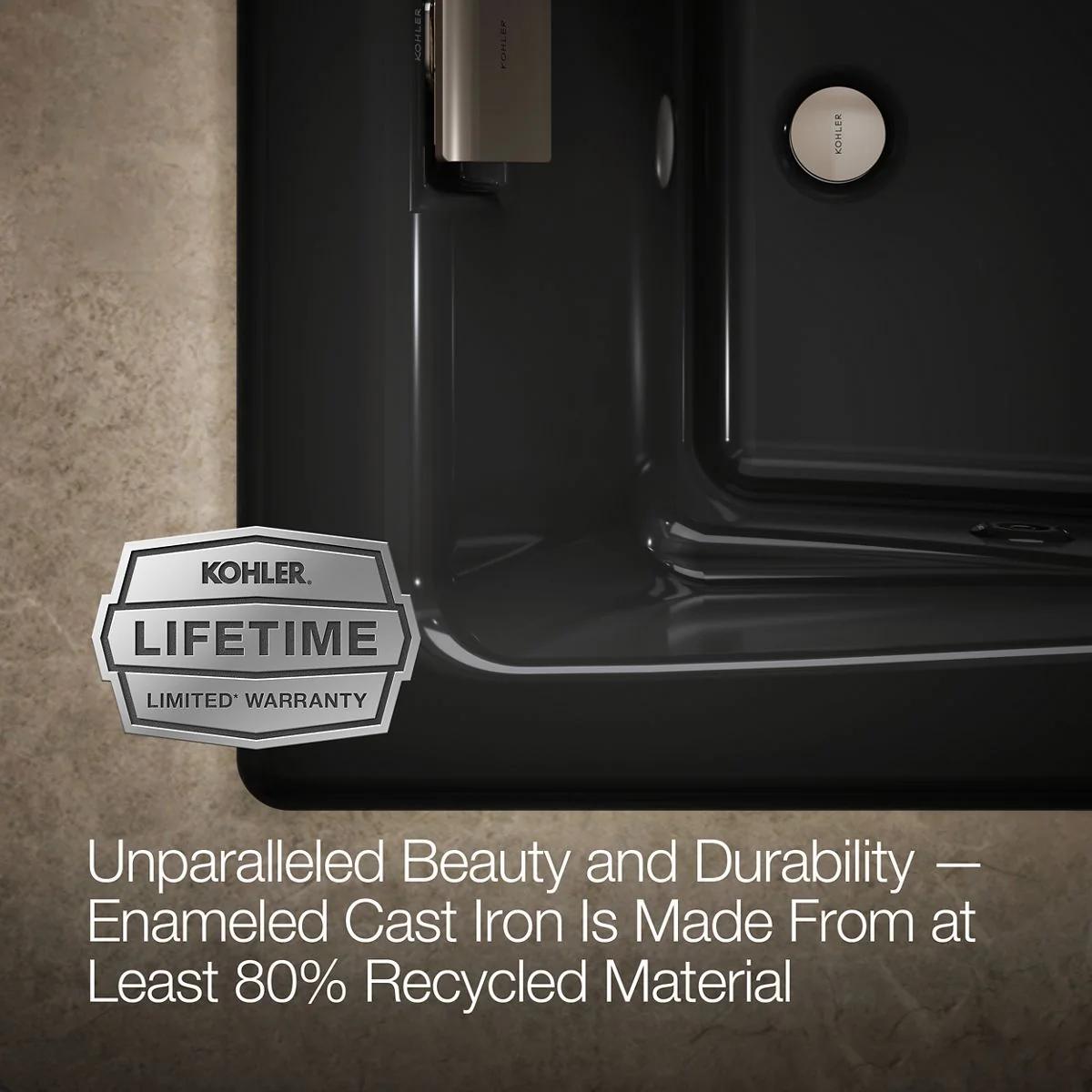KOHLER K-865-JHD Tea-for-Two 71-3/4" x 36" drop-in/undermount whirlpool bath - Image 14