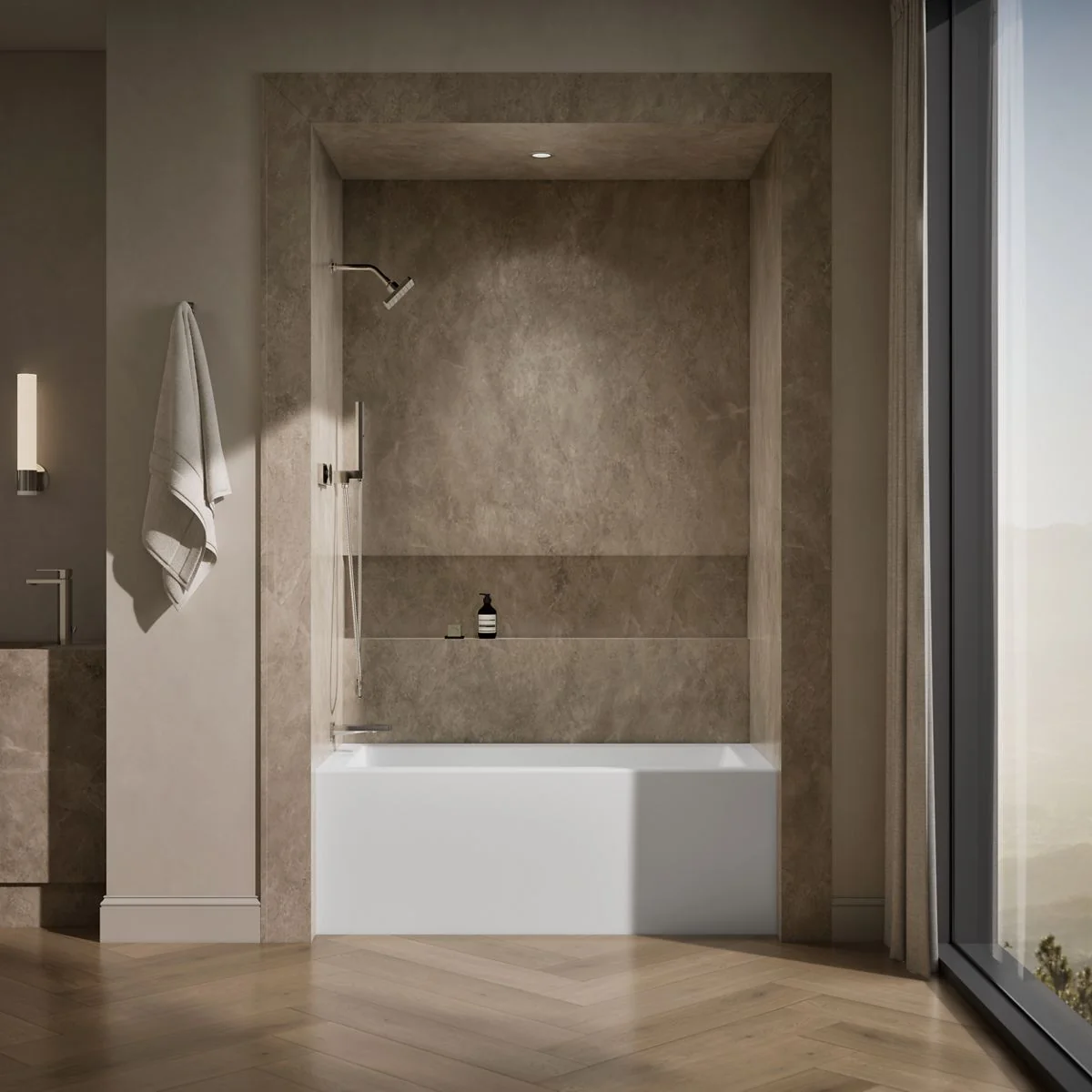 KOHLER K-20201-LA Underscore 60" x 30" alcove bath with integral apron, integral flange, and left-hand drain - Image 5