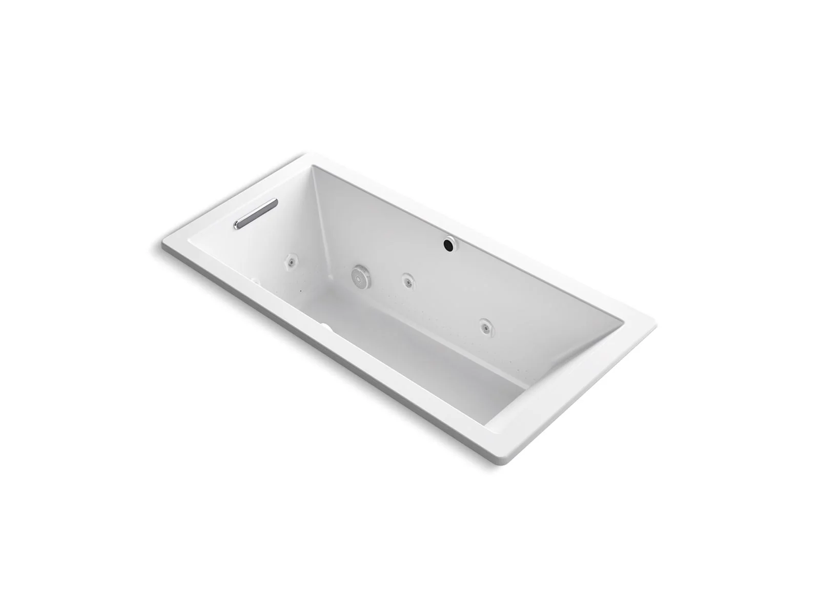 KOHLER K-1822-XHGH Underscore 66" x 32" drop-in Heated BubbleMassage air bath with whirlpool