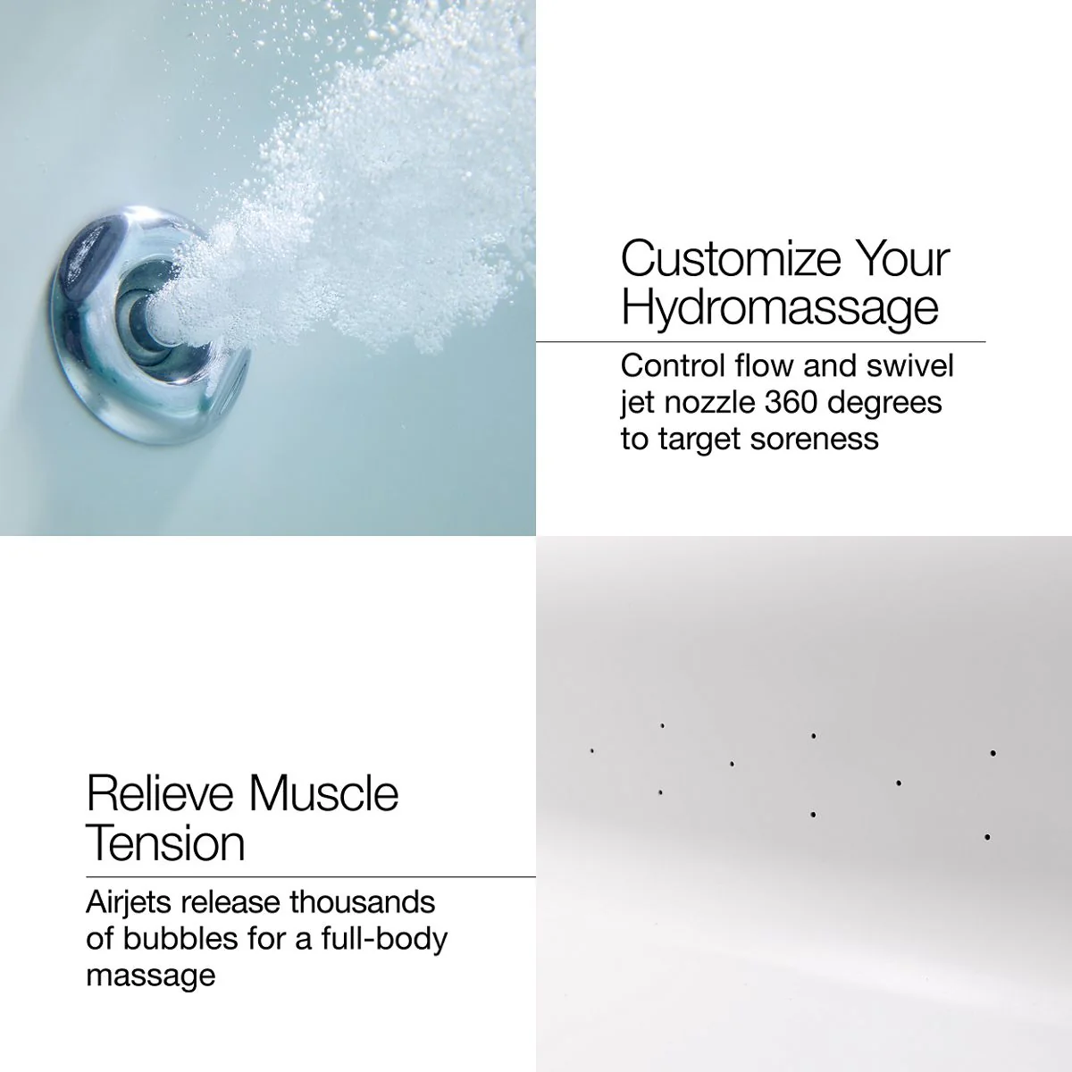 KOHLER K-5718-XHGH Underscore 71-1/2" x 41-1/2" drop-in Heated BubbleMassage air bath with whirlpool - Image 13