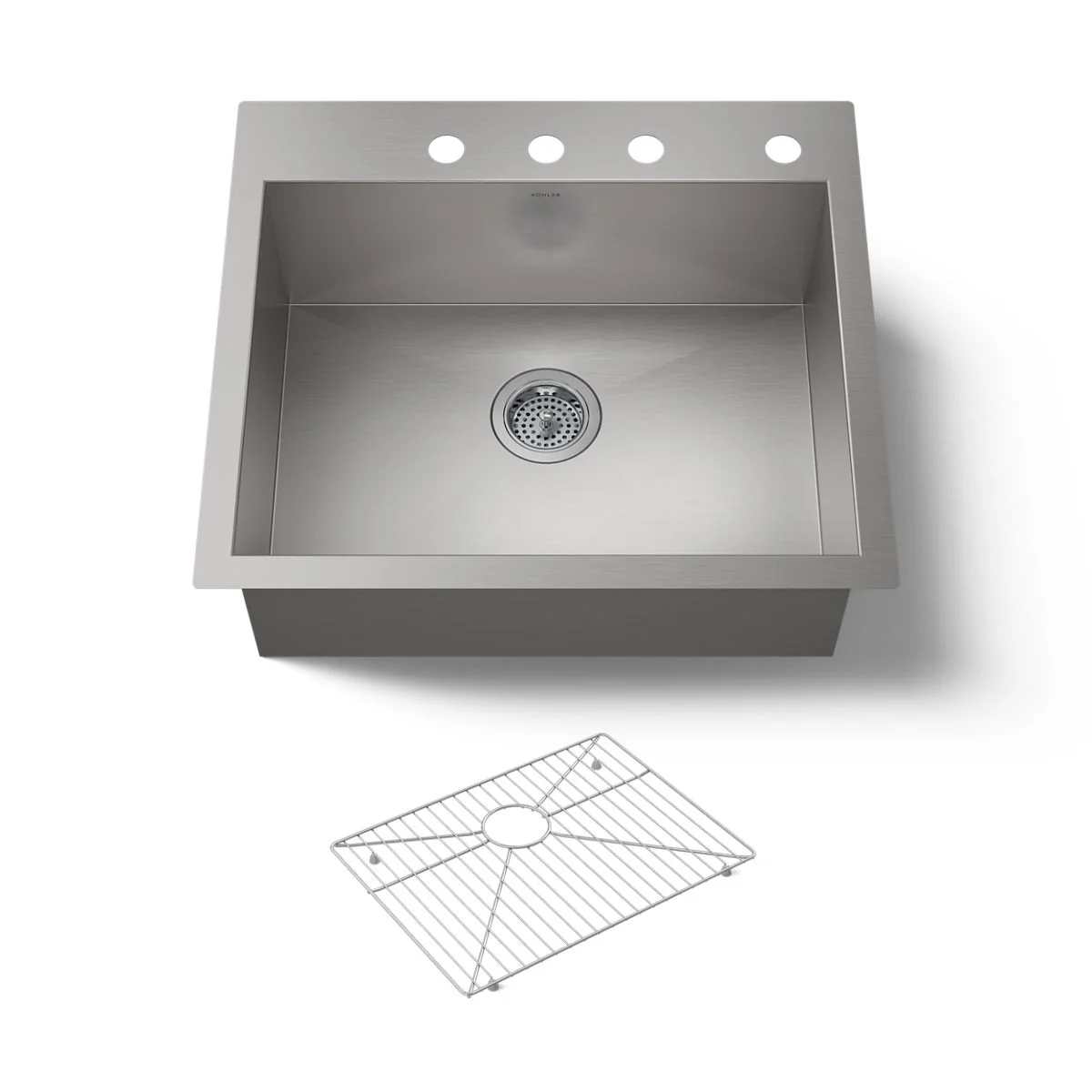 KOHLER K-3822-4 Vault 25" top-/undermount single-bowl kitchen sink - Image 6