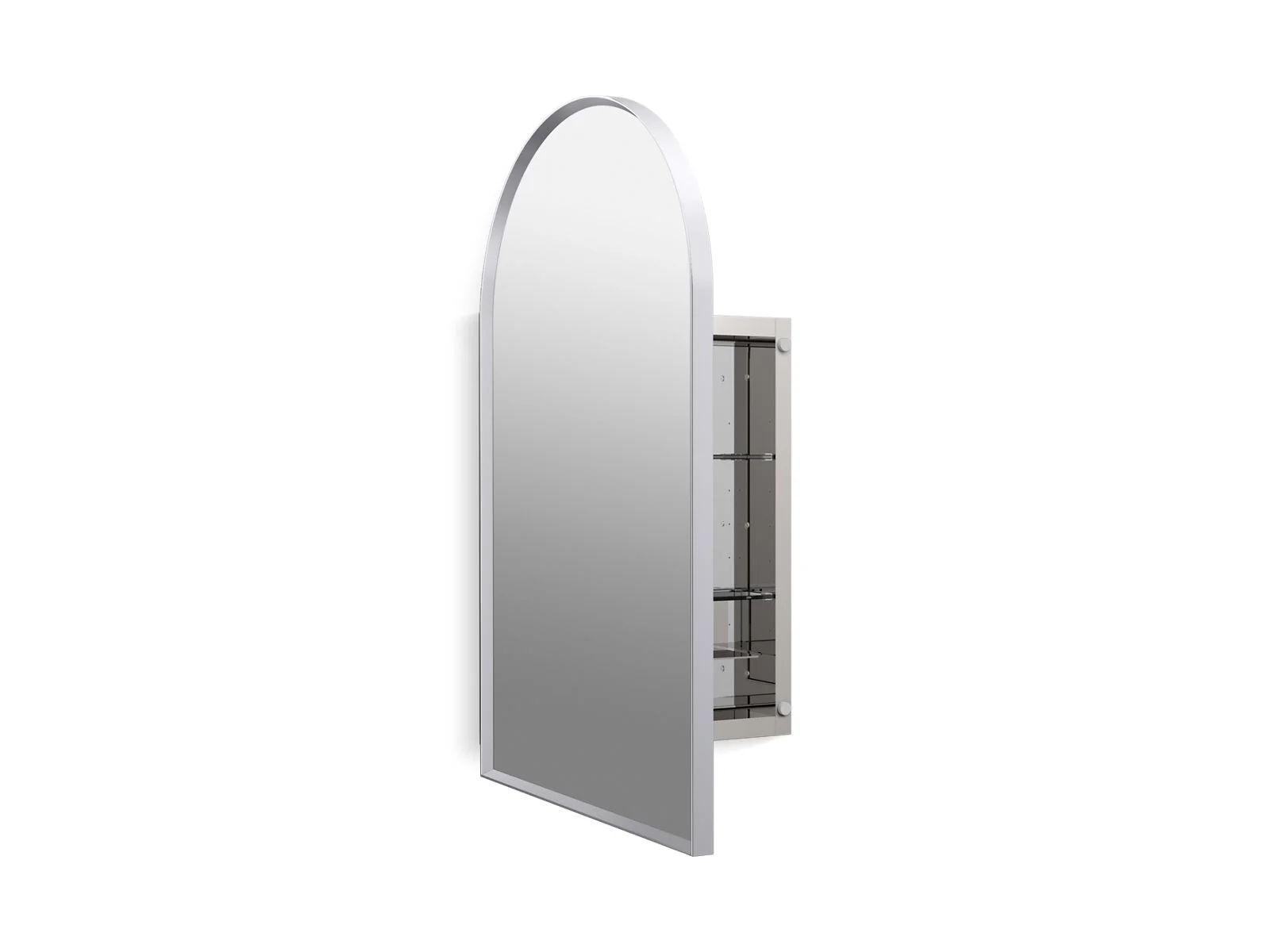 KOHLER K-36540 Verdera 20" x 34" arched framed medicine cabinet, left-hinged - Image 12