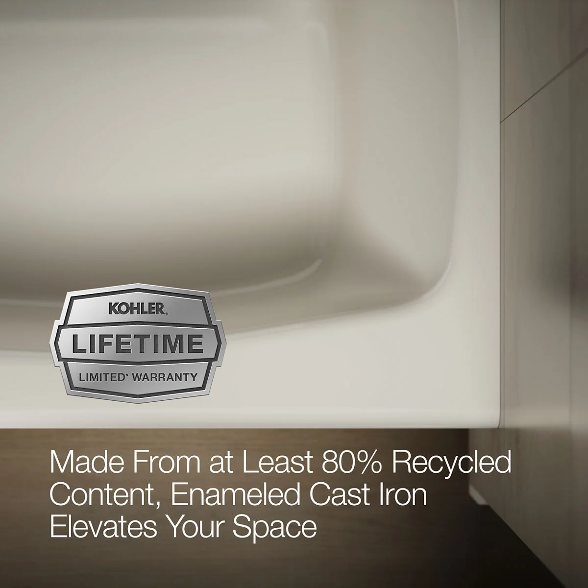 KOHLER K-715 Villager 60" x 30-1/4" alcove bath, left drain - Image 4