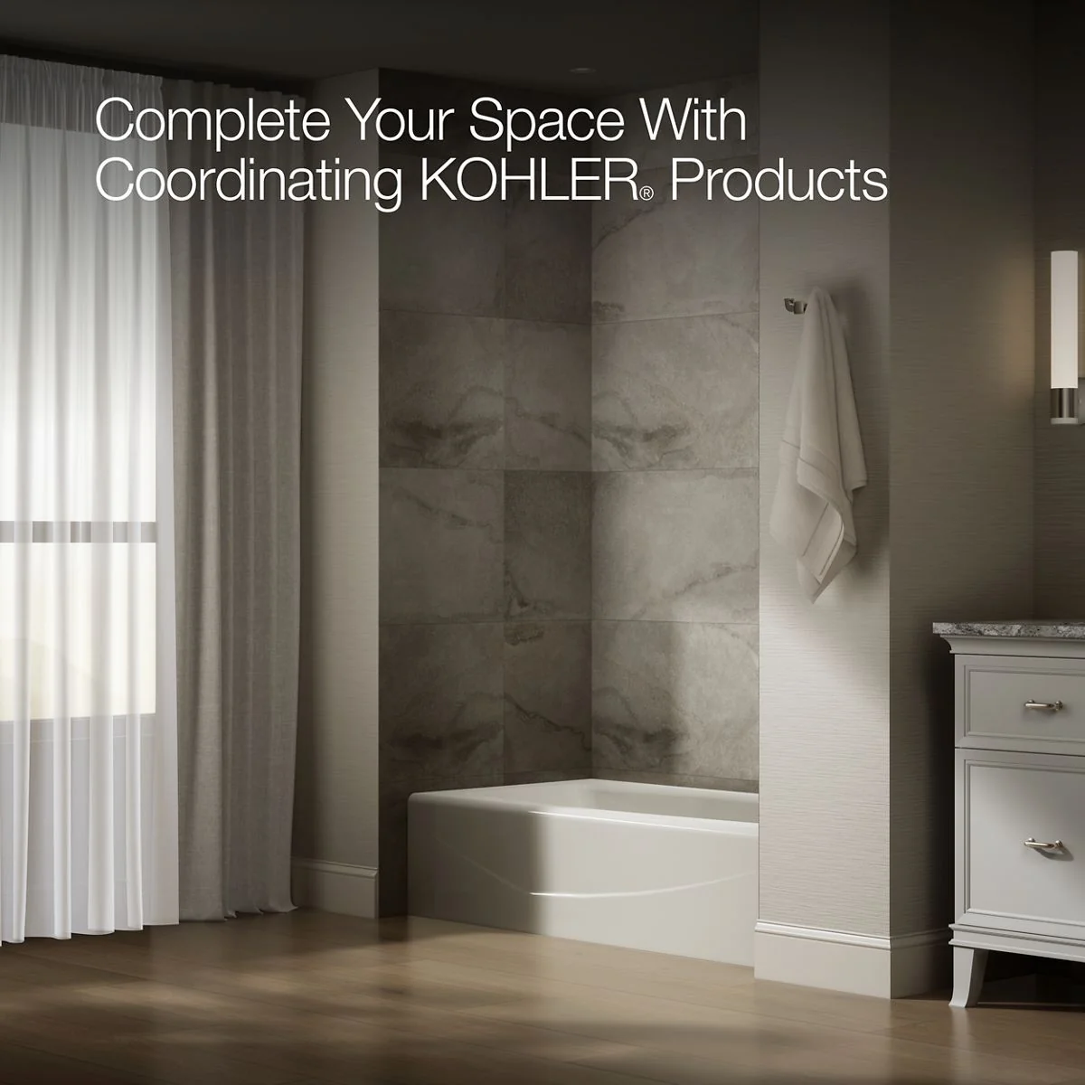 KOHLER K-716 Villager 60" x 30-1/4" alcove bath, right drain - Image 5