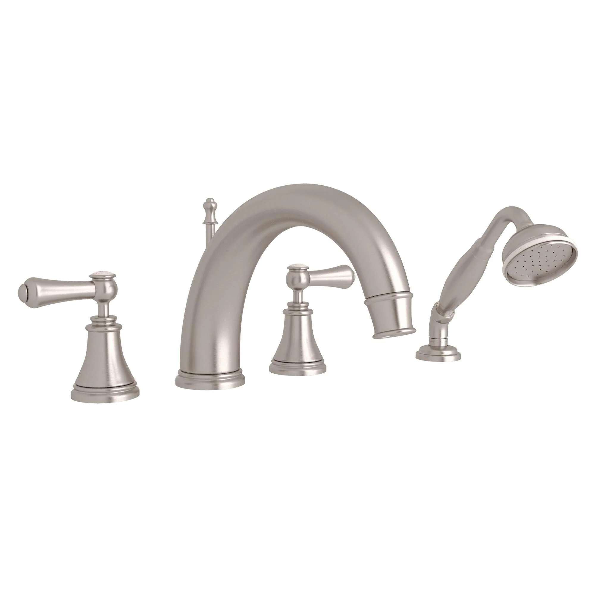 Perrin & Rowe U.3648 Georgian Era 4-Hole Deck Mount Tub Filler with C-Spout - Image 11