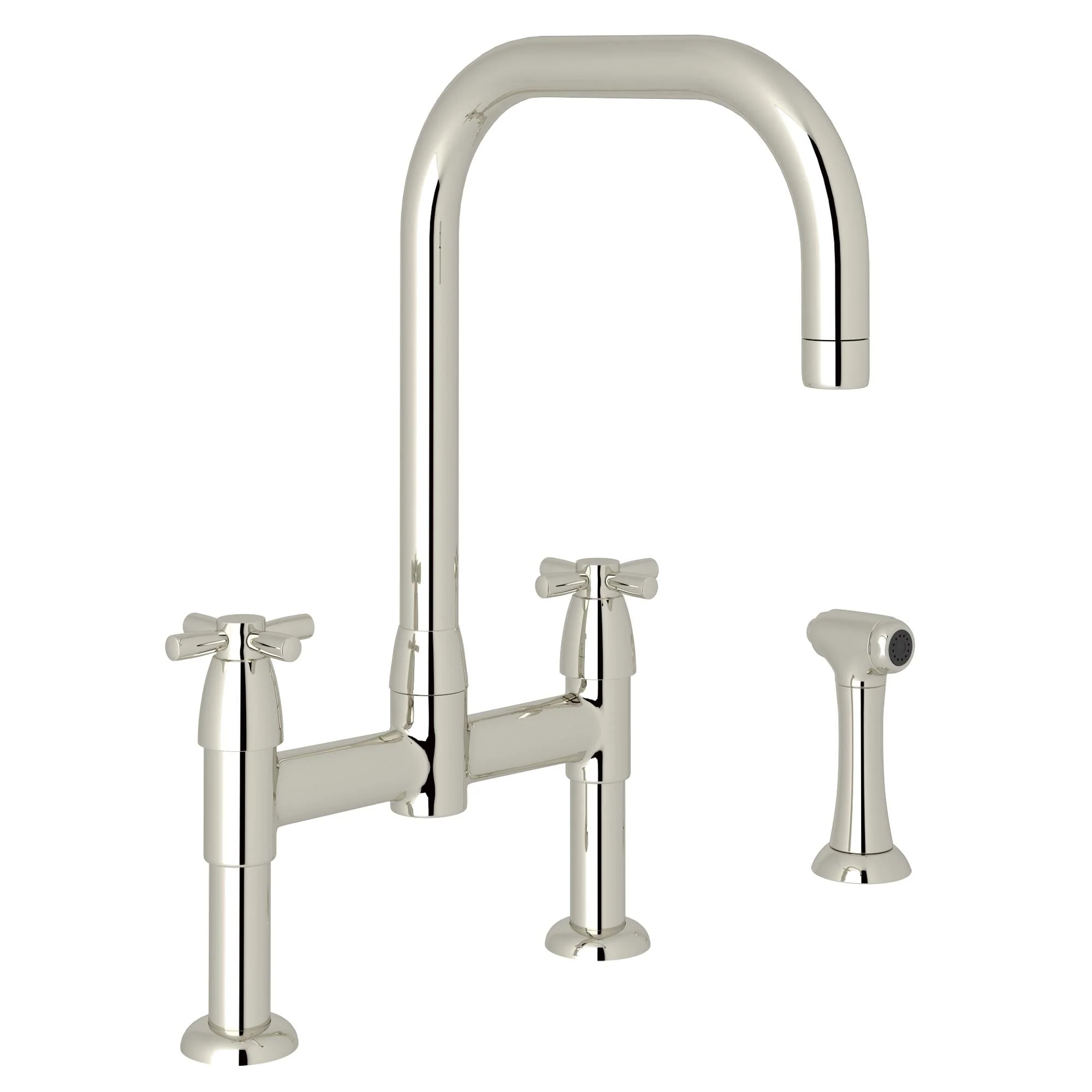 Perrin & Rowe U.4278 Holborn Bridge Kitchen Faucet with U-Spout and Side Spray - Image 4
