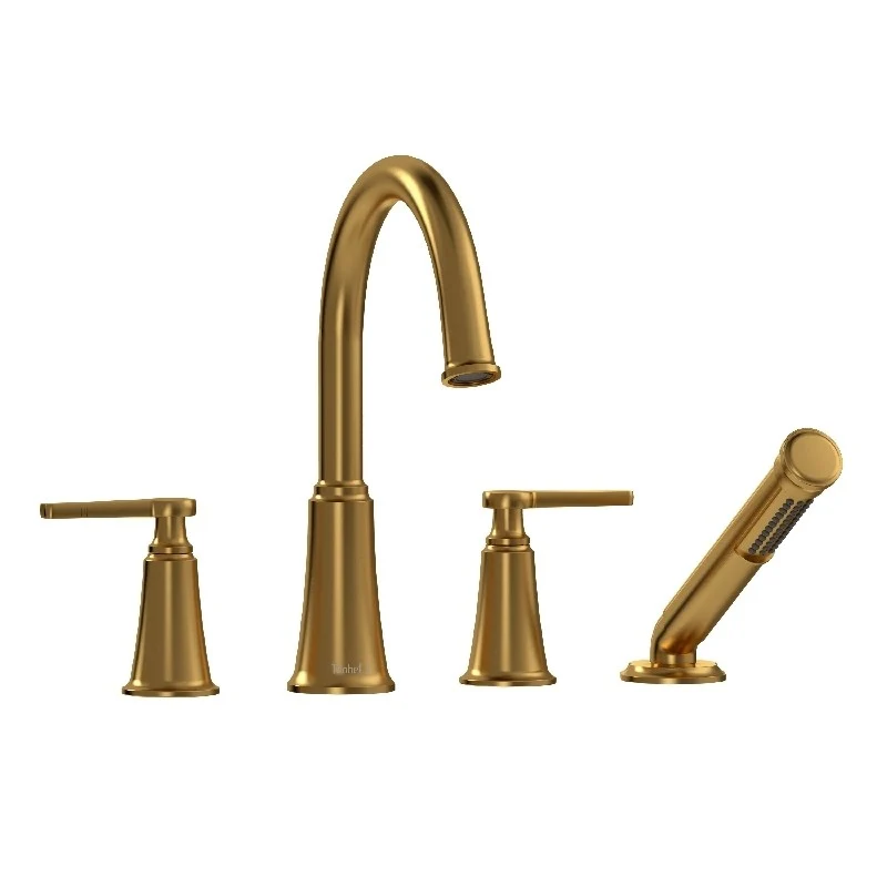 Riobel MMRD12 Momenti 4-Hole Deck Mount Tub Filler with C-Spout - Image 3