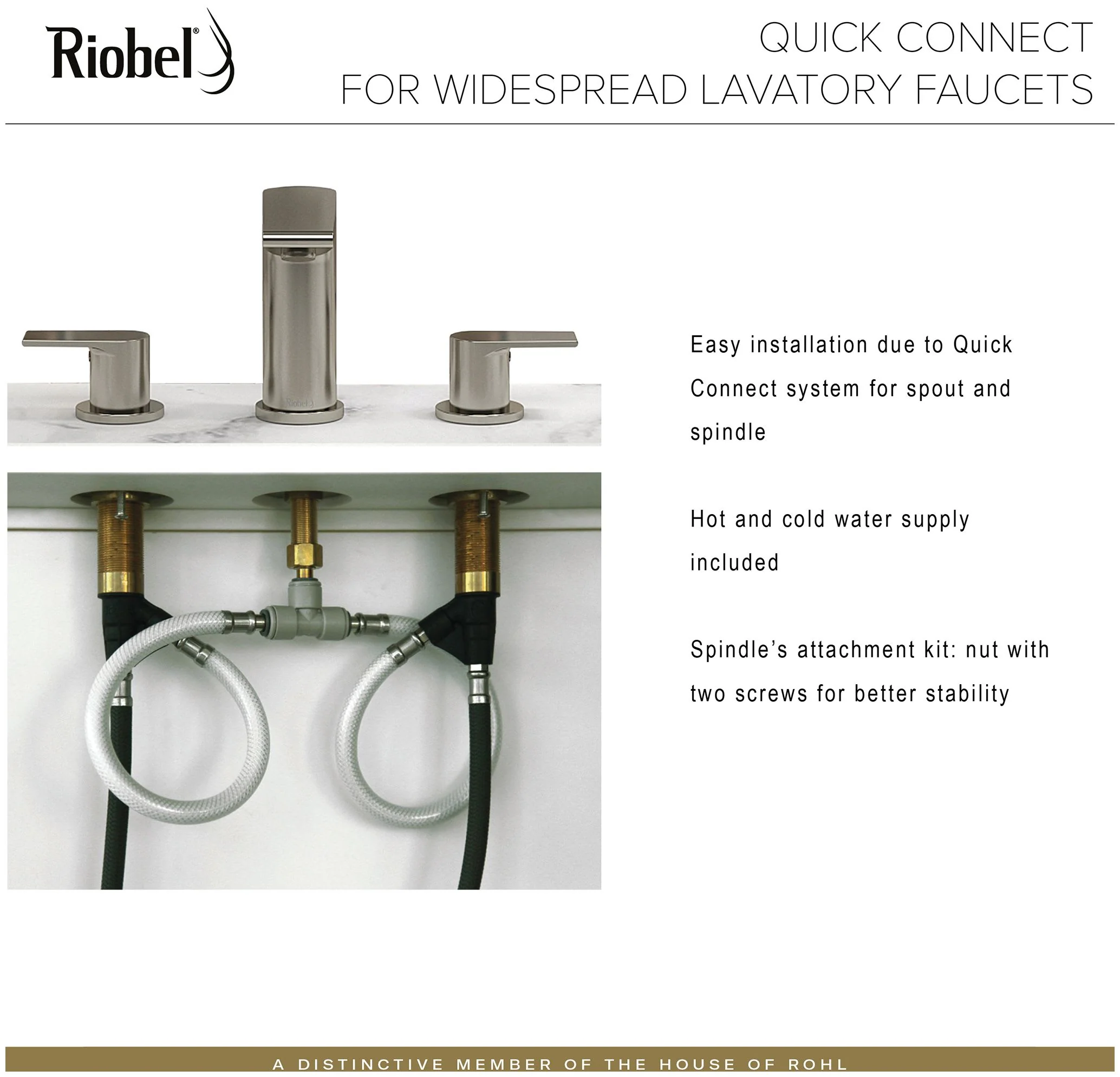 Riobel MMSQ08 Momenti Widespread Lavatory Faucet with U-Spout - Image 31