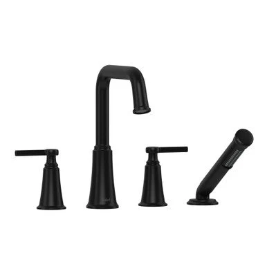 Riobel MMSQ12 Momenti 4-Hole Deck Mount Tub Filler with U-Spout - Image 28