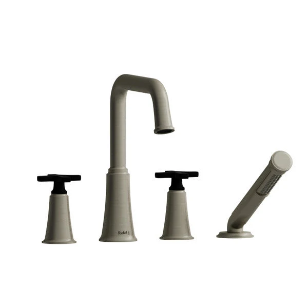 Riobel MMSQ12 Momenti 4-Hole Deck Mount Tub Filler with U-Spout - Image 29