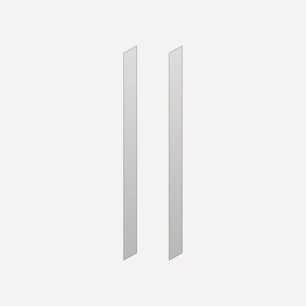 Robern Cabinet Side Kits, 6" x 27" x 2/25", Semi-Recessed, For Uplift Tech Cabinets