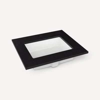 Robern Engineered Stone Top Quartz Stone Vanity Top, 25" x 3/4" x 22", Center Undercounter Sink, Single Hole, For Islamorada and Sinca - Image 2