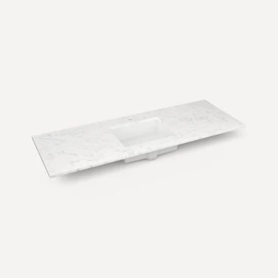 Robern Engineered Stone Top Quartz Stone Vanity Top, 61" x 3/4" x 22", Center Undercounter Sink, Single Hole - Image 5