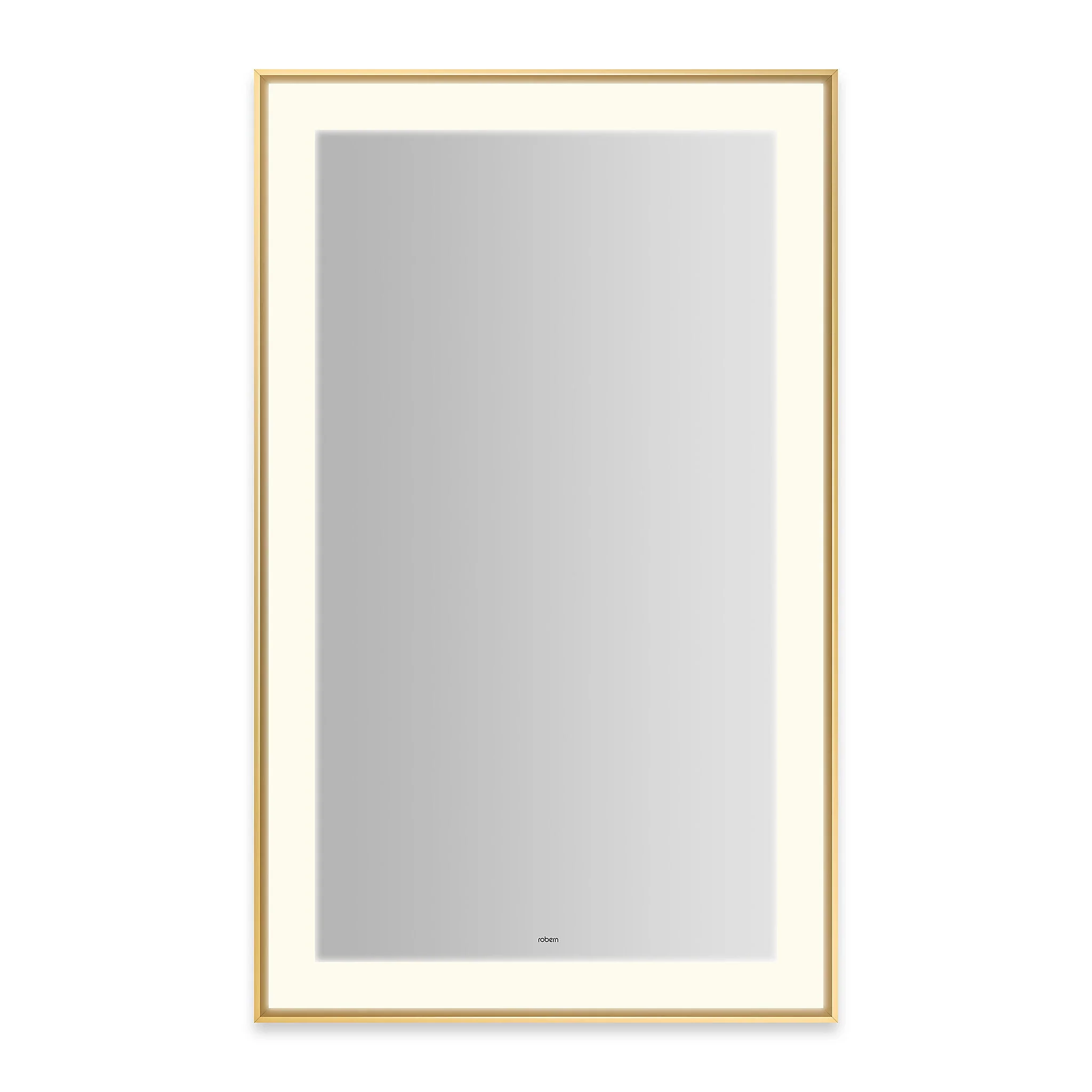 Robern Sculpt Lighted Mirror, 25” x 41” x 2-1/4", Slim Museum Frame, Perimeter Light Pattern, Warm White (3000K), Dimmable, Defogger, Title 24 Compliant - Image 3