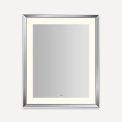 Robern Sculpt Lighted Mirror, 27” x 33” x 2-5/16”, Chamfer Museum Frame, Perimeter Light Pattern, Warm White (3000K), Dimmable, Defogger, Title 24 Compliant - Image 7