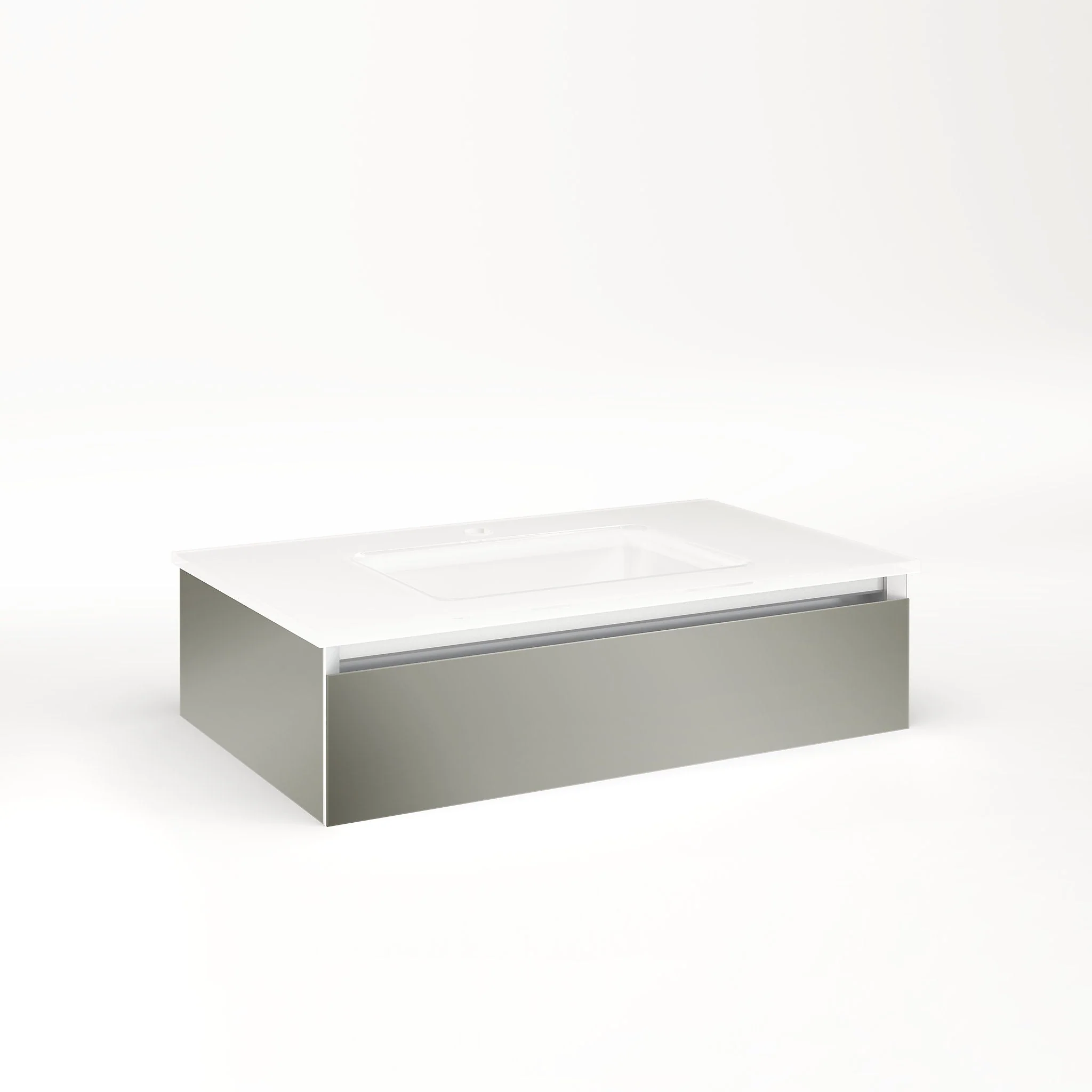 robern VM30H1D18P10N Cartesian Vanity, 30" x 7-1/2" x 18", Mirror, Plumbing Drawer, No Night Light