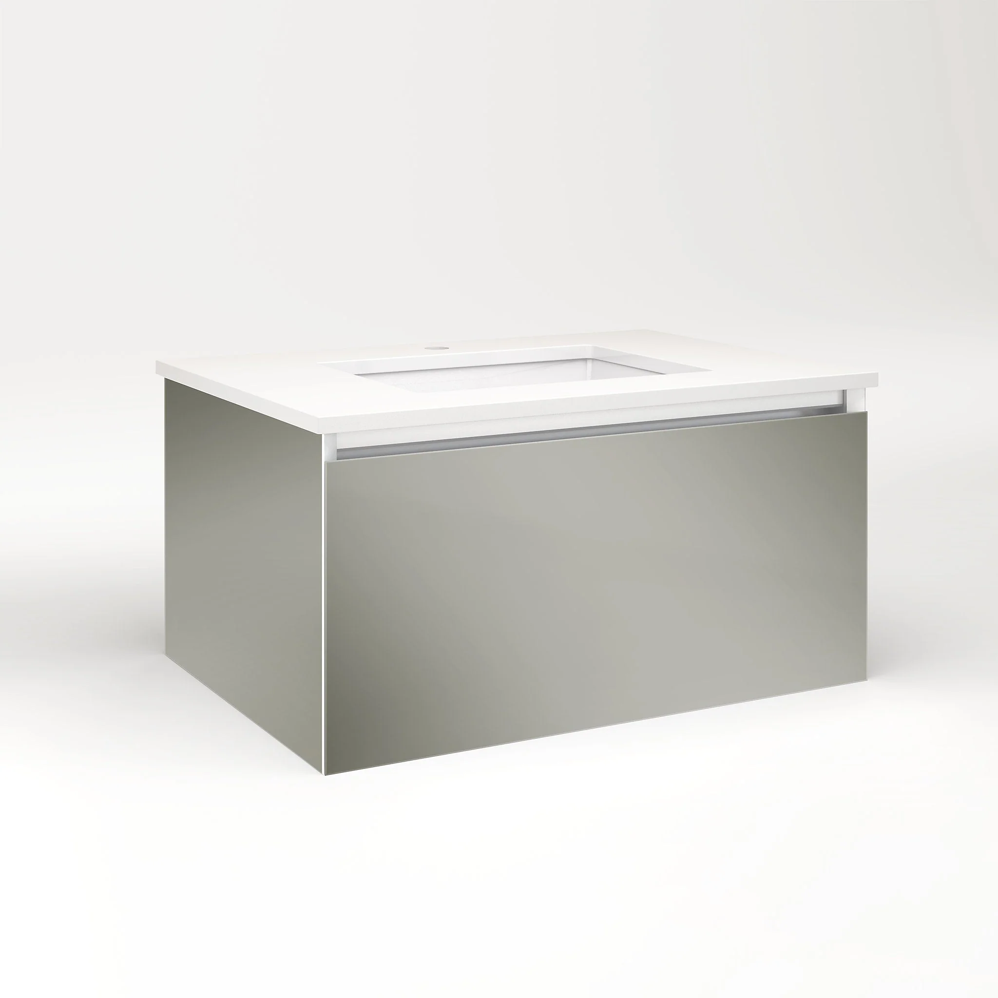 robern VM30H2D21F10N Cartesian Vanity, 30" x 15" x 21", Mirror, Full Drawer, No Night Light