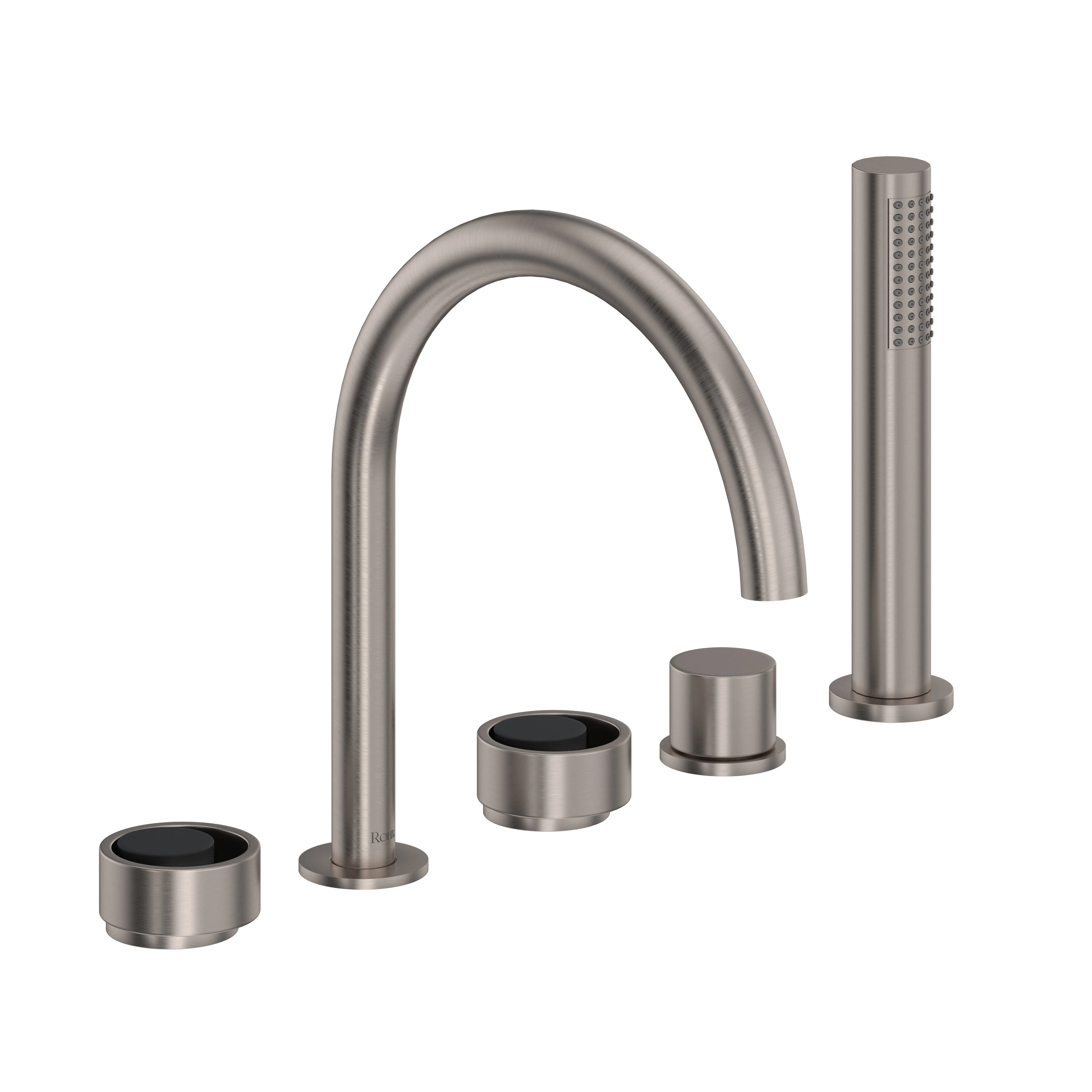 ROHL EC06D5 Eclissi 5-Hole Deck Mount Tub Filler With C-Spout - Image 13